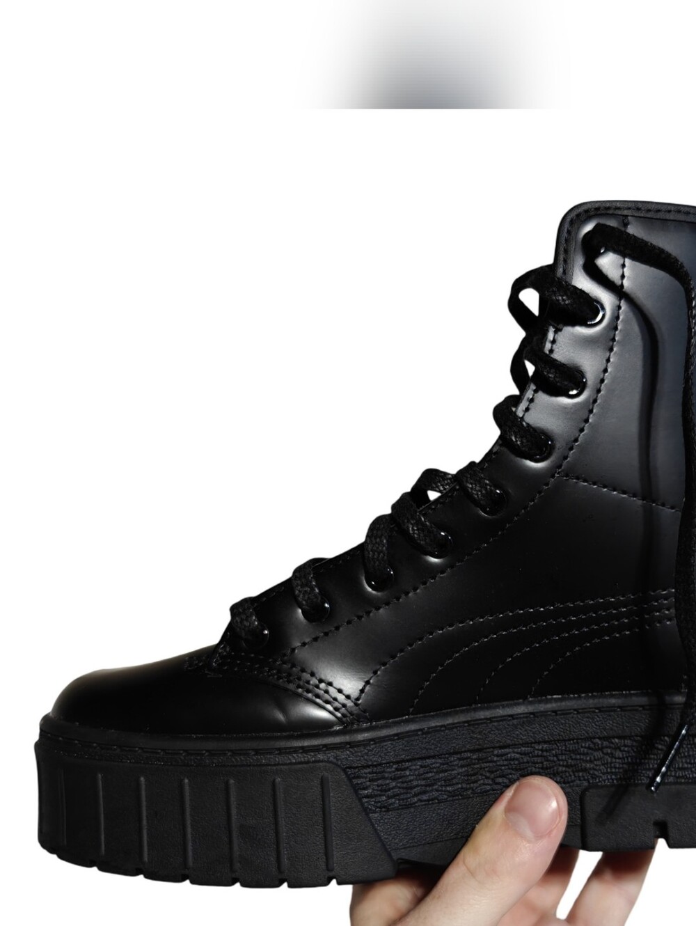 Puma Mayze Sneaker Boot Black Platform Size 6.5 - Picture 9 of 10